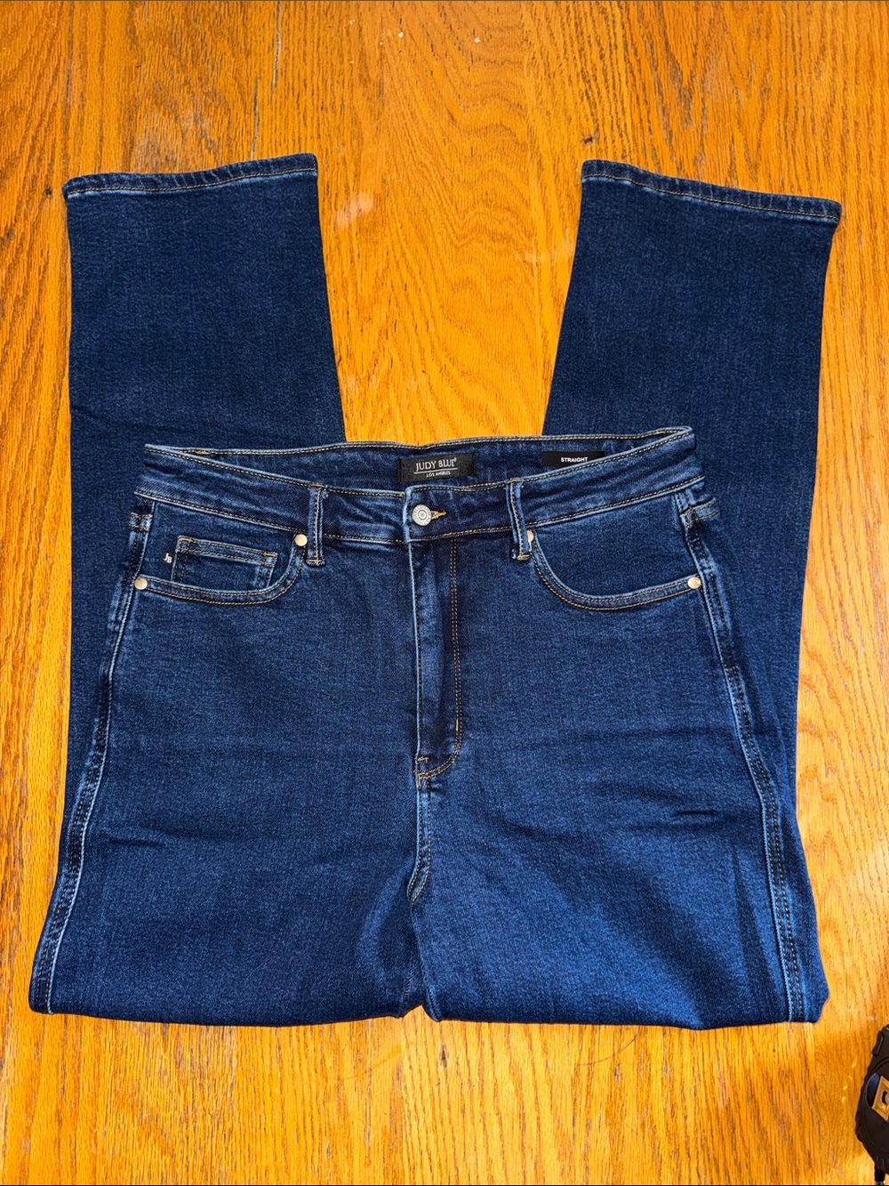 👖Judy Blue Women's Straight Jeans - Dark Blue Denim👖